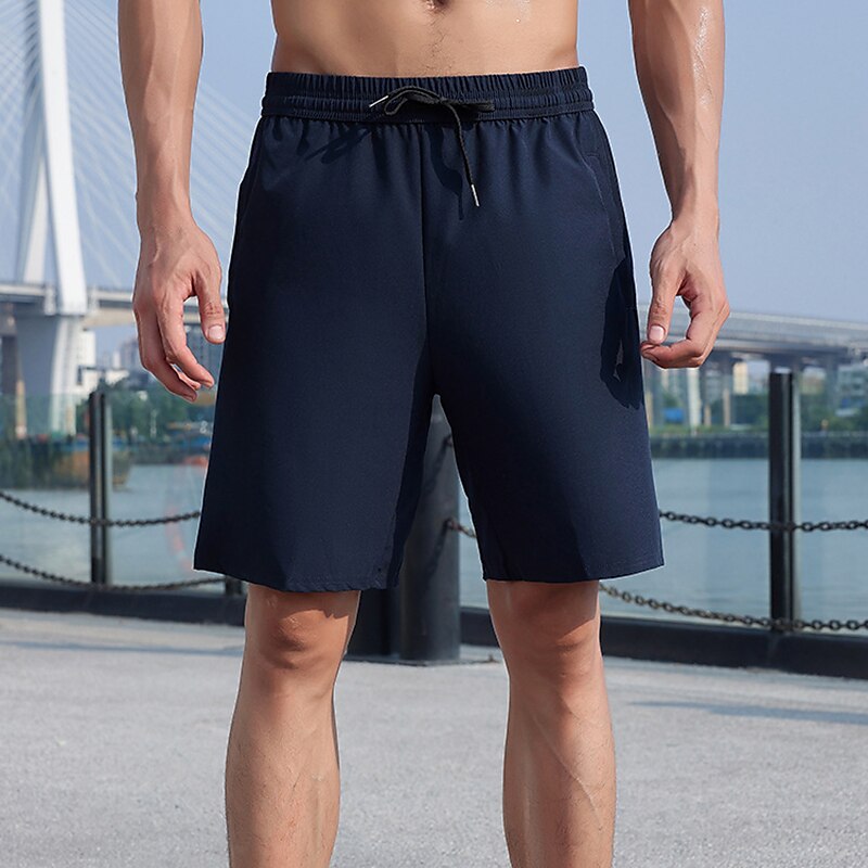 Herren Sportliche Shorts Kurze Sporthose Kurze Sporthose Sport Shorts Sport Ausgehen Wochenende Atmungsaktiv Schnelltrocknend Laufen Bequem Tasche Kordelzug Elastische Taille Glatt Knielänge Gymnastik 2025 - $16.49 –P4