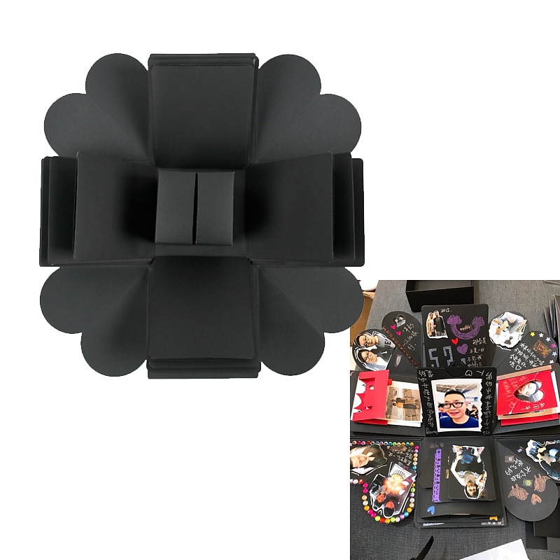 čtyřúhelníkové překvapení exploze box kutilství ruční práce kreativní fotoalbum pár dárek den valentýna 2025 - $19.99 –P10