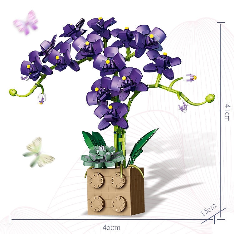 presentes de dia das mulheres presente de dia dos namorados compatível com le-go rose bloco de construção enfeites de flores g5010 bloco de construção borboleta orquídea bonsai buquê presentes de dia de 2025 por $74.99 –P5