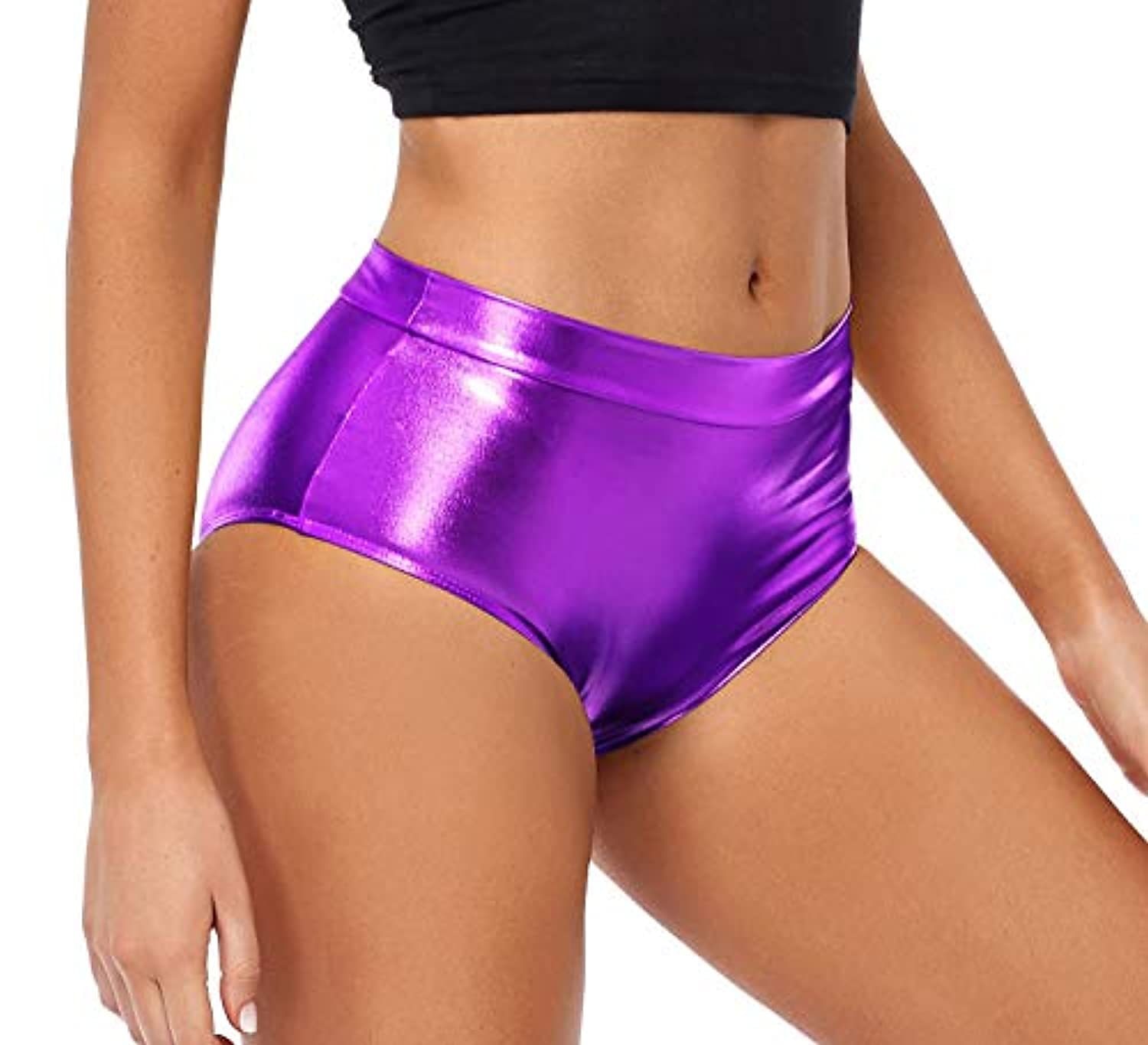 Metallisch 1980er Glänzendes Latex-Patent Shorts PU - Leder Figurbetontes Einfarbig Damen Maskerade Party Junggesellinnenabschiedsparty Pride Parade Erwachsene Shorts 2025 - $21.99 –P13