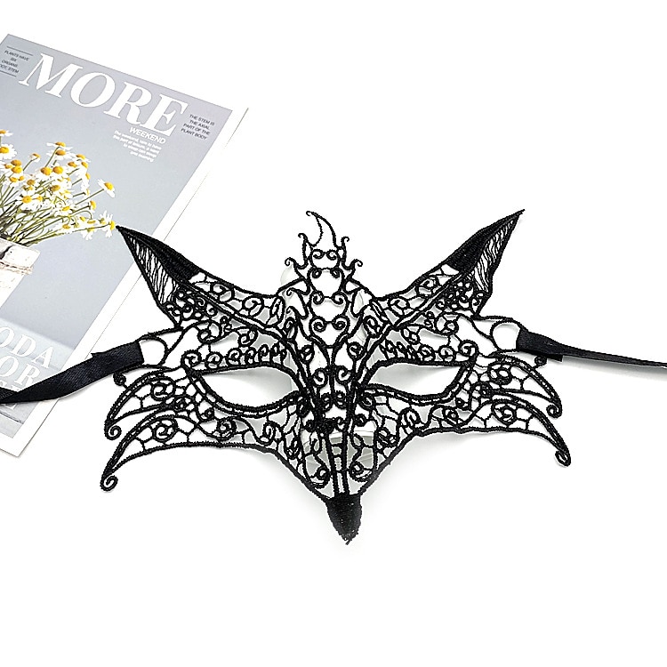 10 pezzi maschera in pizzo per feste per adulti mezzo viso ballo in maschera oggetti di scena di Halloween per donne maschera per gli occhi nera divertente del 2025 a $19.49 –P3