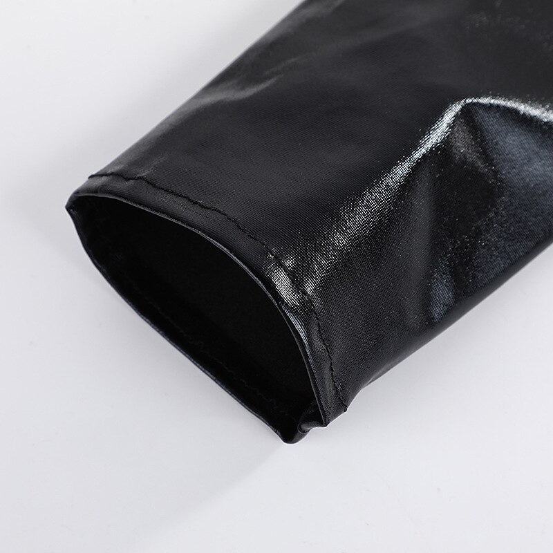 Gants en cuir verni sexy cosplay gants serrés et allongés avec revêtement en cuir brillant gants de performance de danse en tube d'acier ds de 2025 ? $20.99 –P3