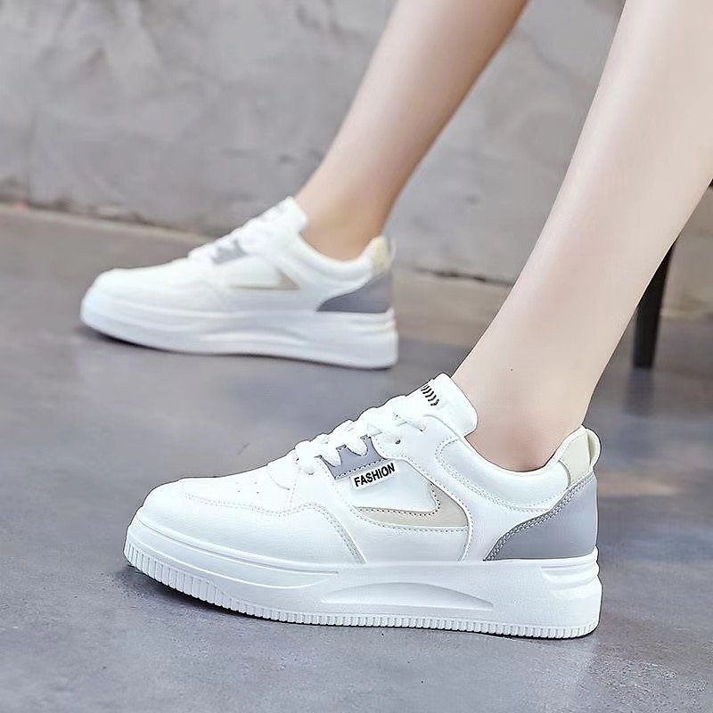 Per donna Scarpe da ginnastica Scarpe bianche Scarpe da papà Esterno Giornaliero Estate Lacci Plateau Punta tonda Per sport Informale Footing Similpelle Con lacci intrecciali Bianco/blu Grigio del 2025 a $46.99 –P5