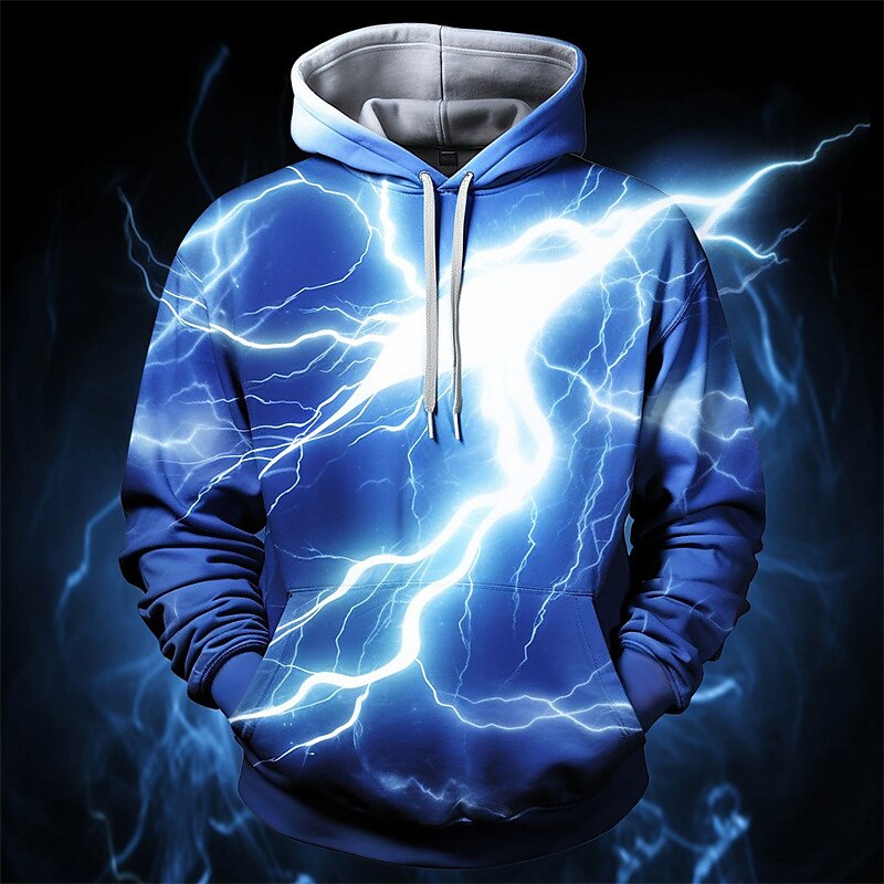 Hombre Graphic Focos Sudadera Sudaderas Sudadera Manga Larga Sudadera con capucha Con Capucha Moda Impresión 3D Deporte Festivos Vacaciones Rojo Azul Piscina Estampado Bolsillo delantero Primavera 2025 - $31.99 –P2
