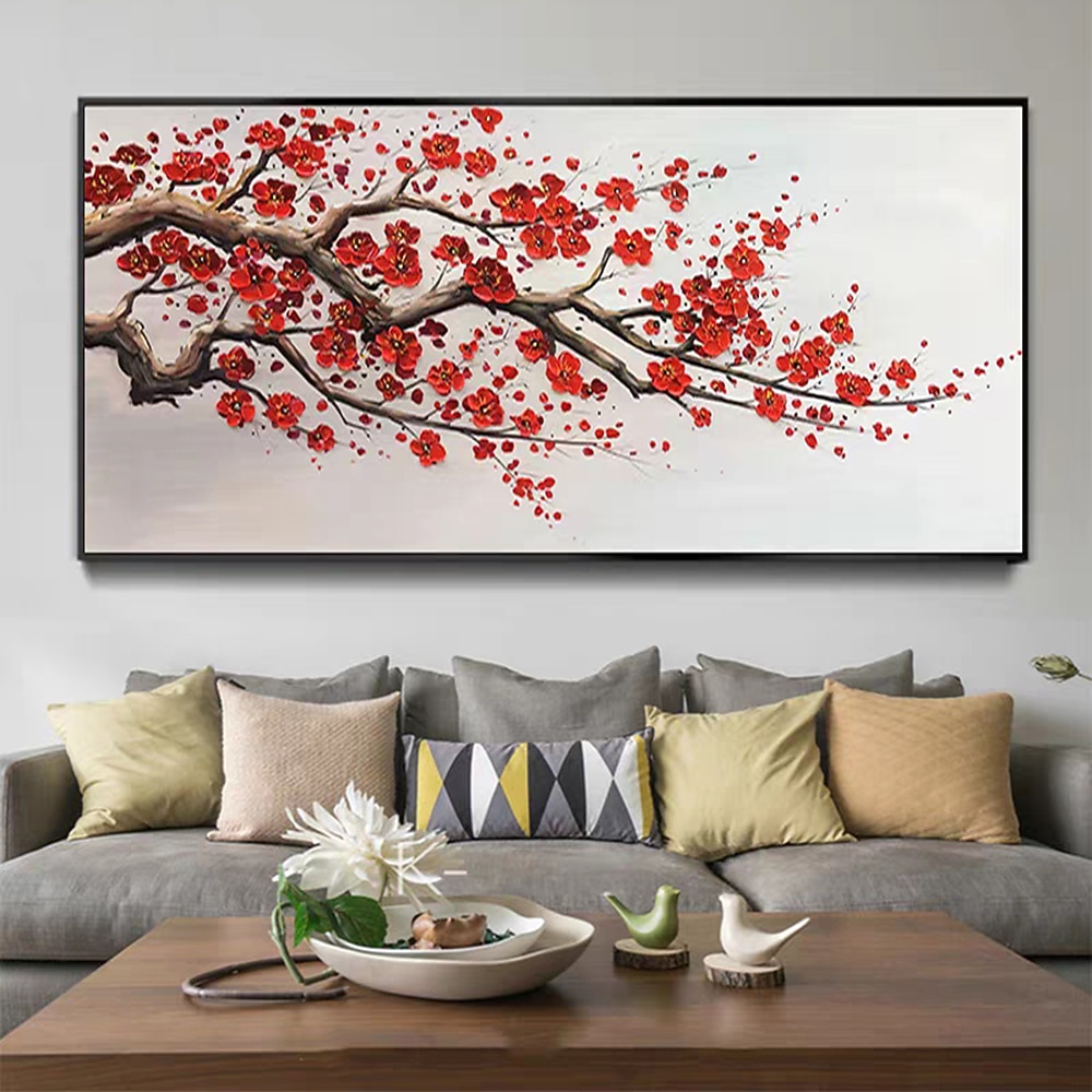 Mintura Handmade Tree Flower Oil Paintings On Canvas Wall Art Decoration Modern Abstract Picture For Home Decor Rolled Frameless Unstretched Painting 2026 - $94.99 –P2