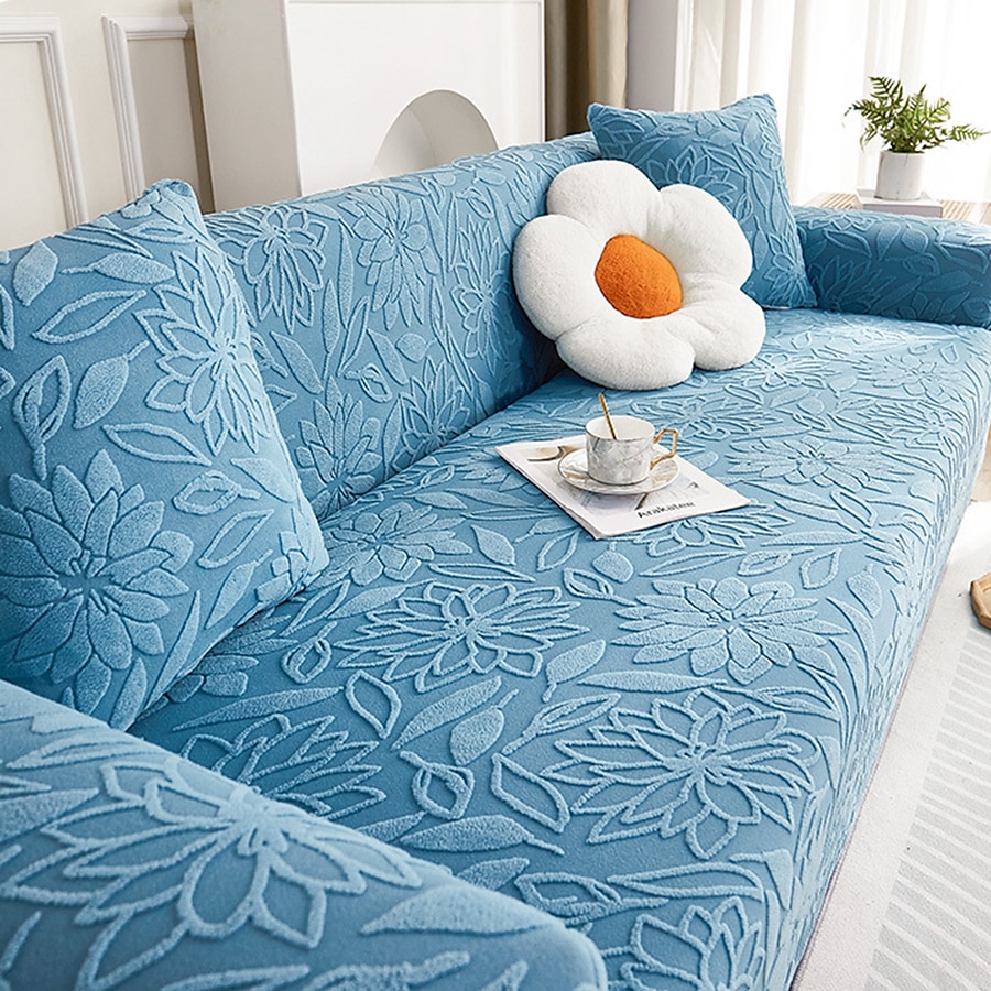 Floral Jacquard Sofa Cover Stretch Slipcovers Soft Durable Couch Cover 1 Piece Spandex Fabric Washable Furniture Protector fit Armchair Seat/Loveseat/Sofa/XL Sofa/L Shape Sofa 2025 - $31.99 –P14