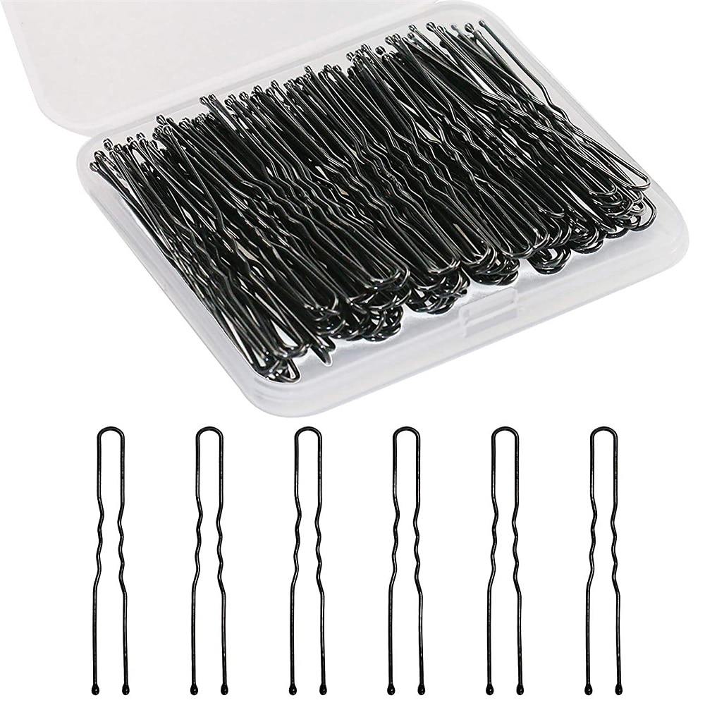 U Shaped Hair Pins, 200PCS 2.4inch Bun Hair Pins for Women Kids Girls Hairdressing Salon with Storage Box, for All Hair Types - Brown 2025 - $8.49 –P9