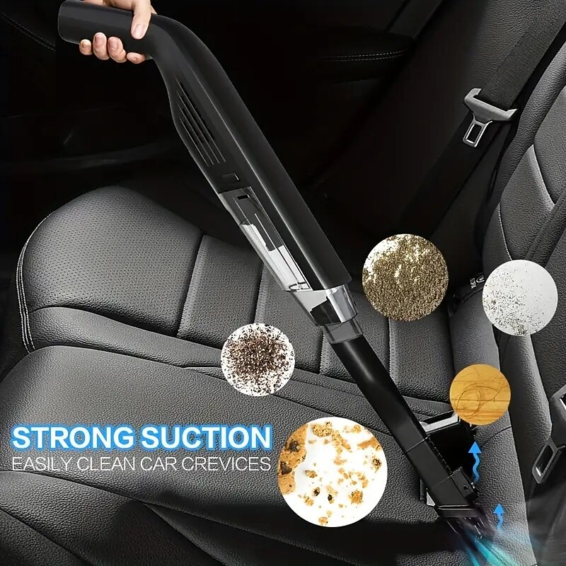 Vacuum Cleaner High Power Car Handheld Vacuum Cleaner Indoor And Car Dry And Wet Dual-use Wireless Charging Three Batteries Large Suction Household Cleaning Duster 2025 - $49.99 –P7