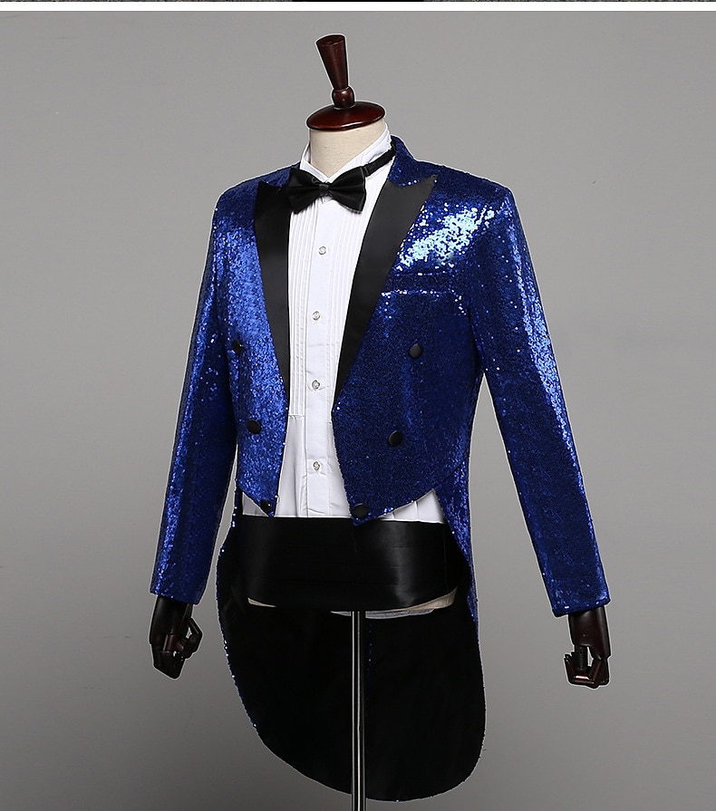 Retro Vintage Disco 1980s Tuxedo Suits & Blazers Tailcoat Disco Sequins Men's Masquerade Party / Evening Pride Parade Pride Month Adults' Coat 2025 - $71.99 –P6
