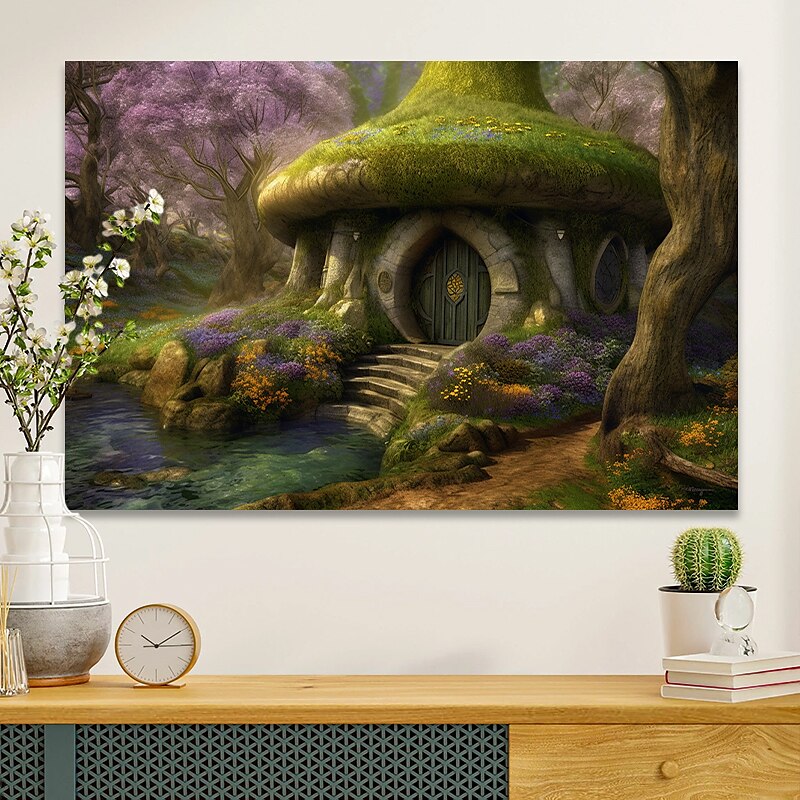 Toile d'art mural de paysage, imprimés et affiches de grotte d'arbre merveilleux, peinture en tissu décoratif pour salon, images sans cadre de 2025 ? $17.49 –P5