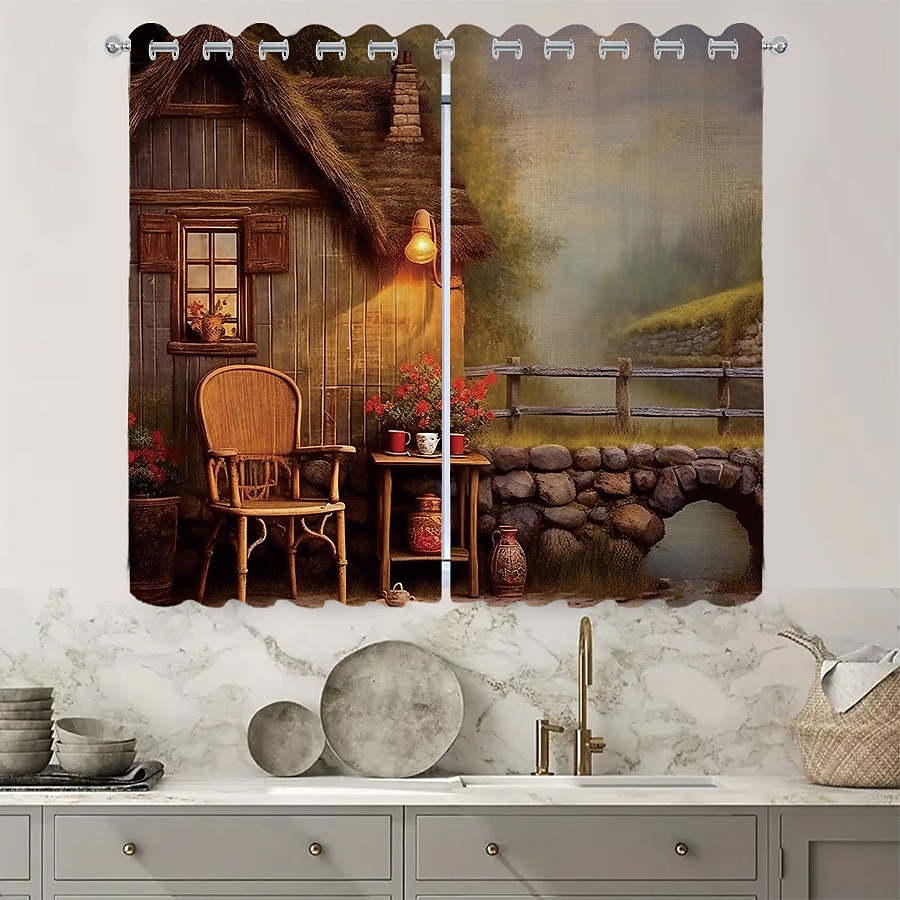 2 panele zasłona do pokoju fantasy zasłony zaciemniające do salonu sypialnia kuchnia zabiegi na okna zaciemnienie pomieszczenia z izolacją termiczną 2025 - $39.99 –P7