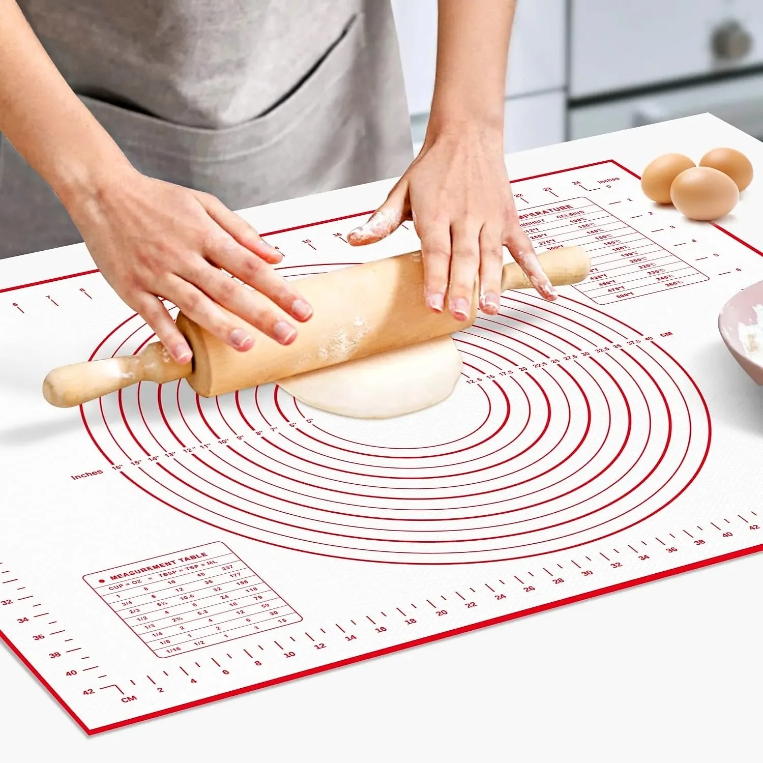 Estera de silicona para hornear, almohadilla para amasar, cocina, crepes, masa de pizza, sartén antiadherente, estera de pastelería 2025 - $10.99 –P6