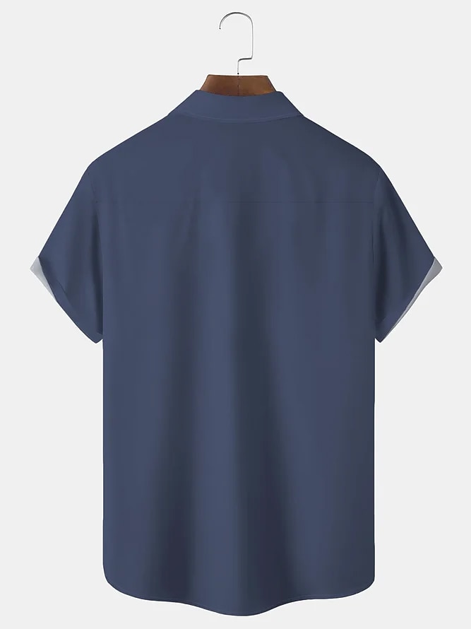 Homme Lettre Chemise Chemise hawaïenne Chemise boutonnée Manche Courte Décontractées Usage quotidien Sortie Fin de semaine Automne Col rabattu Imprimer Bouton bas Noir Bleu Noir-Blanc Gris de 2025 ? $24.99 –P9