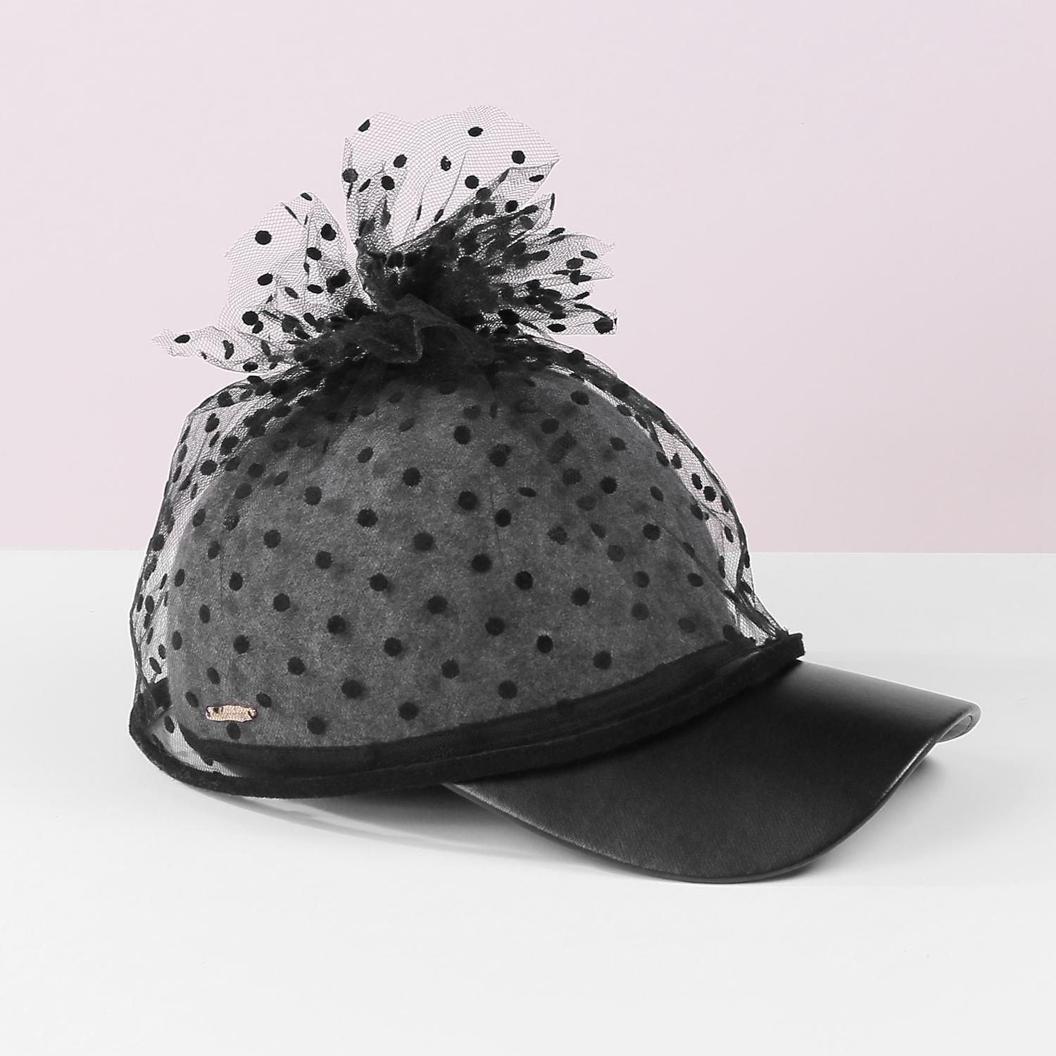 cappelli cappello da sole in fibra cappello da velo casual vacanza semplice retrò con copricapo in tulle a pois del 2025 a $23.99 –P7