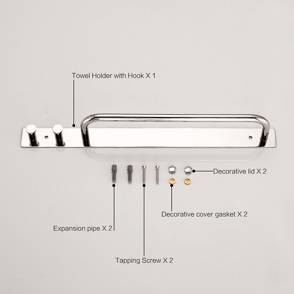 Towel Bar / Robe Hook / Bathroom Shelf New Design / Self-adhesive / Adorable Contemporary / Modern Stainless Steel / Low-carbon Steel / Metal 1PC - Bathroom Single / 1-Towel Bar 2026 - $39.99 –P5