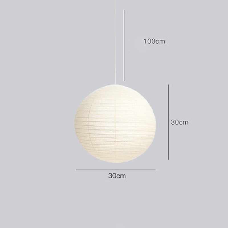 Lámpara colgante de linterna de papel de arroz redonda blanca, lámparas de papel, luces de papel, fácil de montar, accesorios 11,02 "15,75" lámpara colgante de techo 30cm 2025 - AU $126.39 –P5