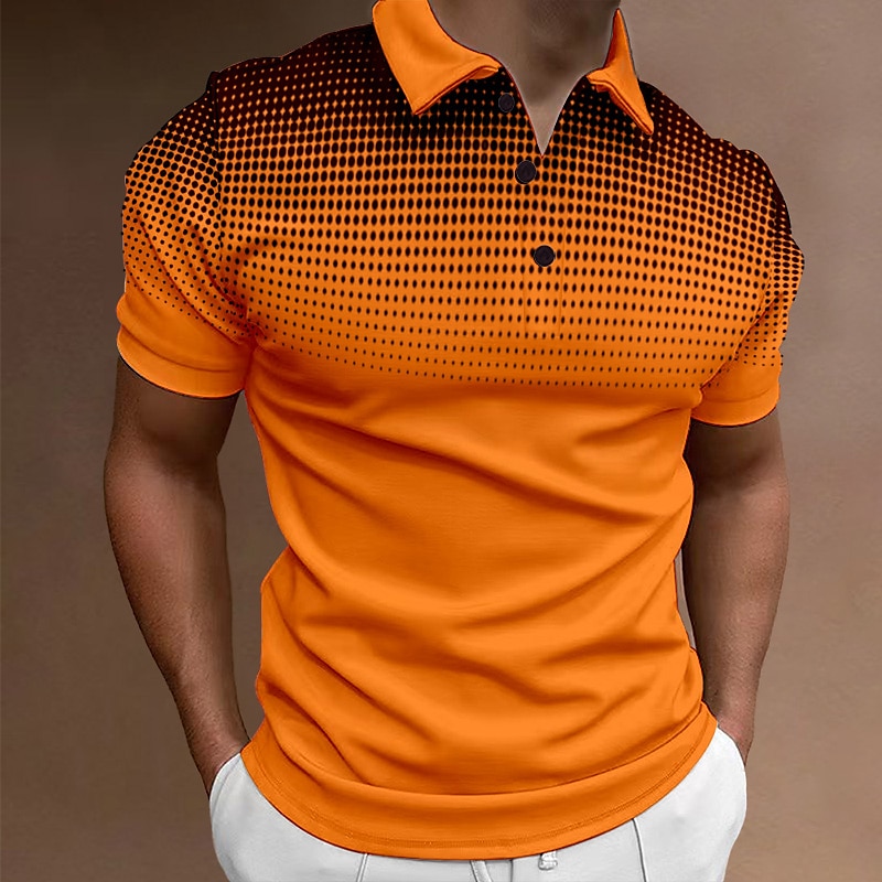 Miesten Sport Polo Golfpaita Kausaliteetti Pyhäpäivä Kauluskäänne Lyhythihainen Muoti Perus Kaltevuus nappi Kesä Normaali Viini Musta Valkoinen Laivaston sininen Oranssi Harmaa Sport Polo 2025 - $13.99 –P8
