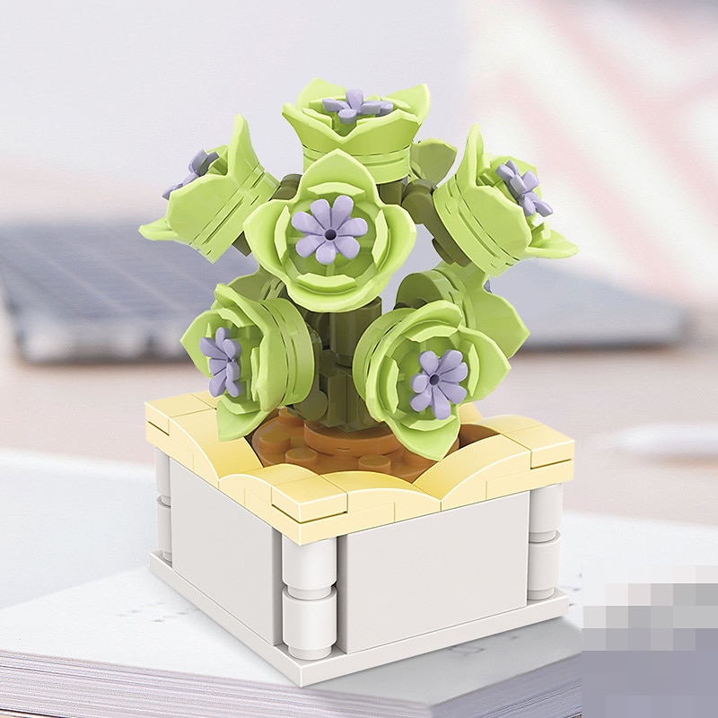 cadouri de ziua femeii floare suculentă de bloc ds1013-ds1017 serie de plante în ghiveci jucării creative diy puzzle ornamente florale decorative cadouri de ziua mamei pentru mama 2025 - $46.99 –P6