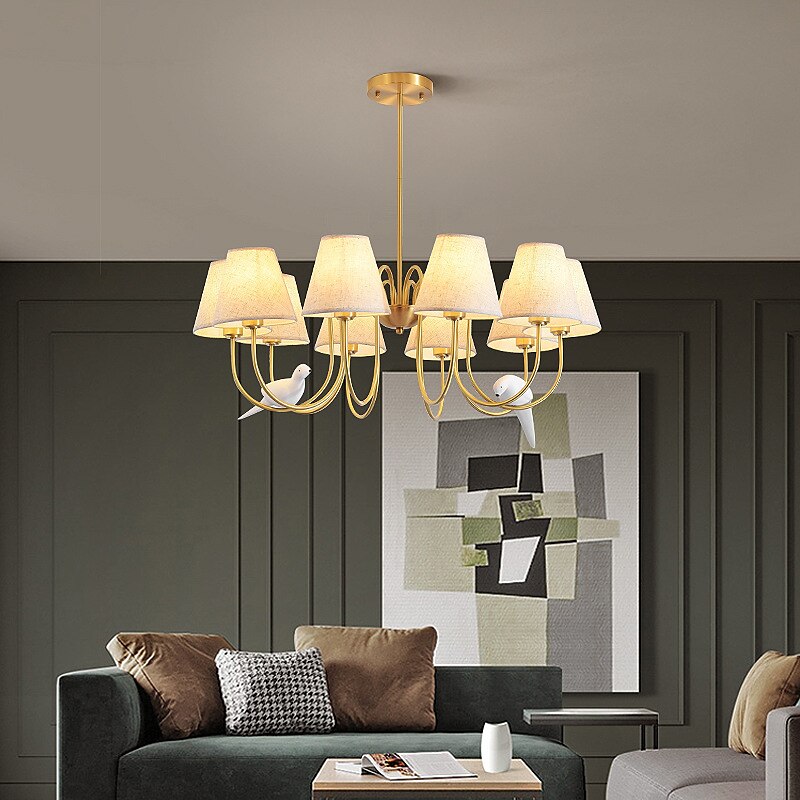 lampadario sputnik vintage in ottone dorato a 6/8/10 luci paralume unico in tessuto svasato durante la luce lampada da soffitto a collo di cigno in metallo unica per soggiorno corridoio-rame del 2025 a $601.99 –P2