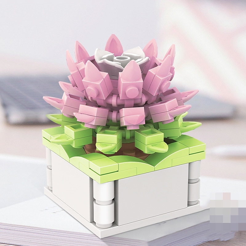 cadouri de ziua femeii floare suculentă de bloc ds1013-ds1017 serie de plante în ghiveci jucării creative diy puzzle ornamente florale decorative cadouri de ziua mamei pentru mama 2025 - $46.99 –P11