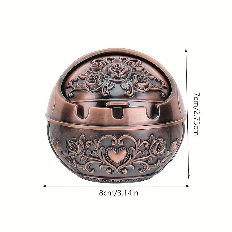 scrumieră ornament de capac vintage rezistentă la vânt, țigară retro decorativă metalică, gadget-uri țigări masă în aer liber trabucuri scrumiere de interior 2025 - $15.49 –P5