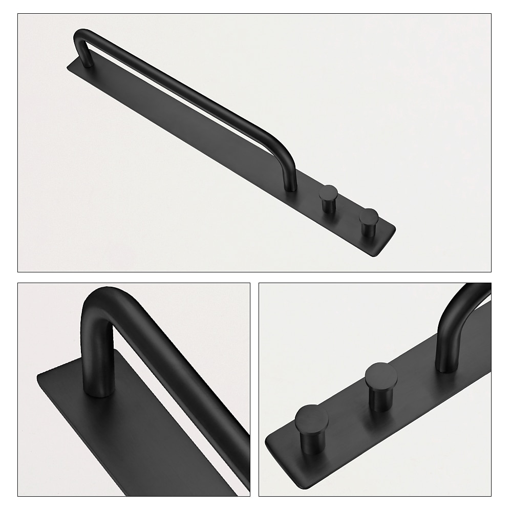 Towel Bar / Robe Hook / Bathroom Shelf New Design / Self-adhesive / Adorable Contemporary / Modern Stainless Steel / Low-carbon Steel / Metal 1PC - Bathroom Single / 1-Towel Bar 2026 - $39.99 –P2