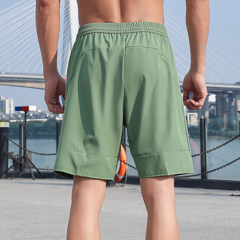 Herren Sportliche Shorts Kurze Sporthose Kurze Sporthose Sport Shorts Sport Ausgehen Wochenende Atmungsaktiv Schnelltrocknend Laufen Bequem Tasche Kordelzug Elastische Taille Glatt Knielänge Gymnastik 2025 - $16.49 –P7