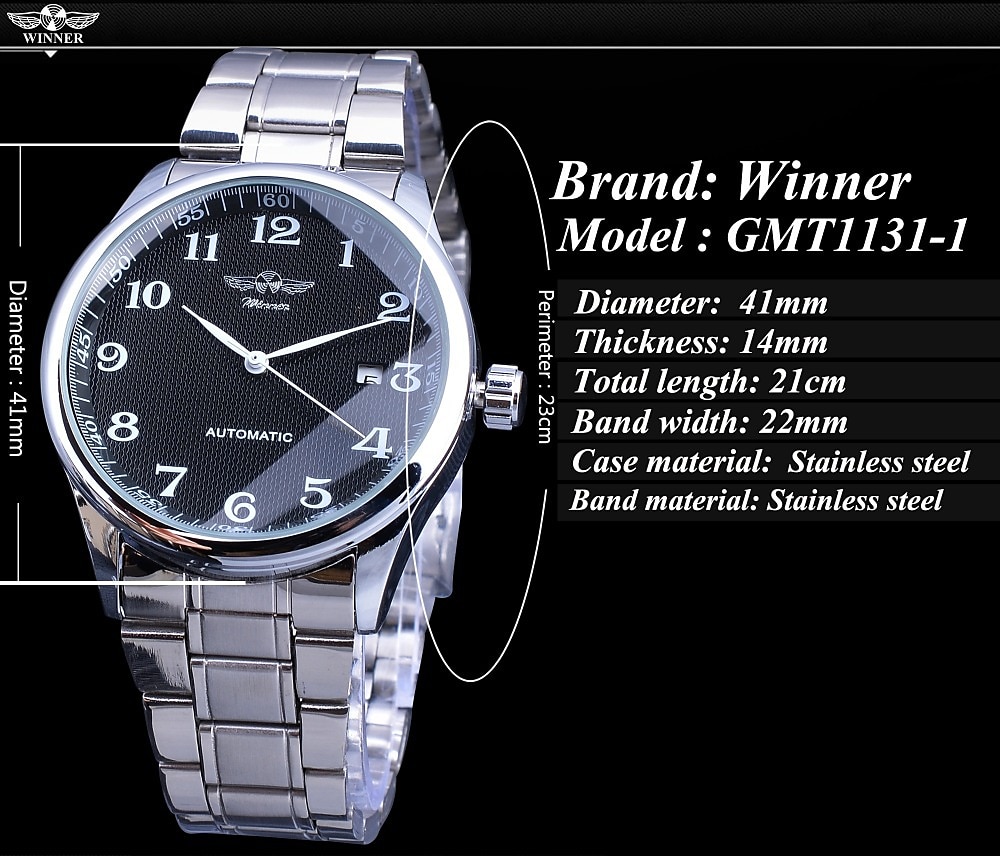 Men's Automatic Mechanical Watch - Fashion Casual Business Wristwatch with Luminous Calendar 2025 - $37.99 –P3