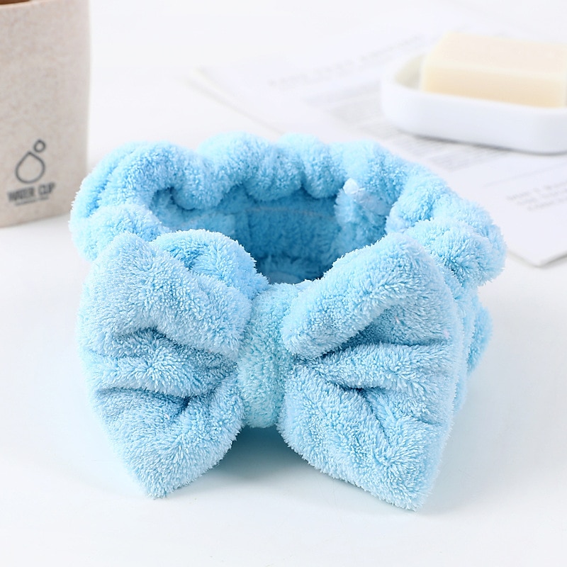 Bliss Women's Spa Headband - 1 Pack Microfiber Makeup Headband with Bow - Hair Band for Washing Face, Facials, Skincare, Shower, Purple/Blue 2025 - $4.99 –P6
