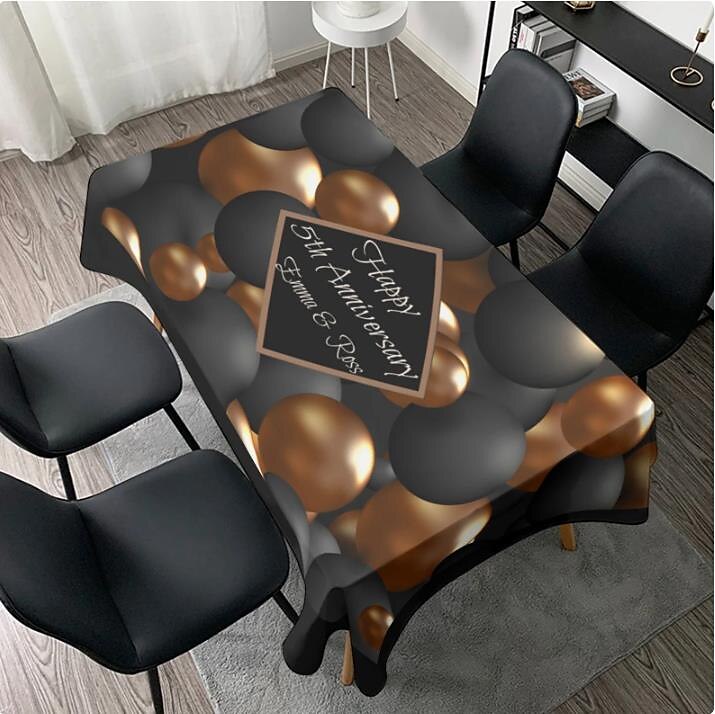 Nappe personnalisée nappe rectangulaire personnalisée résistante à l'eau anti-rides et anti-éclaboussures couverture de table en jacquard douce personnalisée pour salle à manger banquets et dîners de de 2025 ? $25.99 –P5