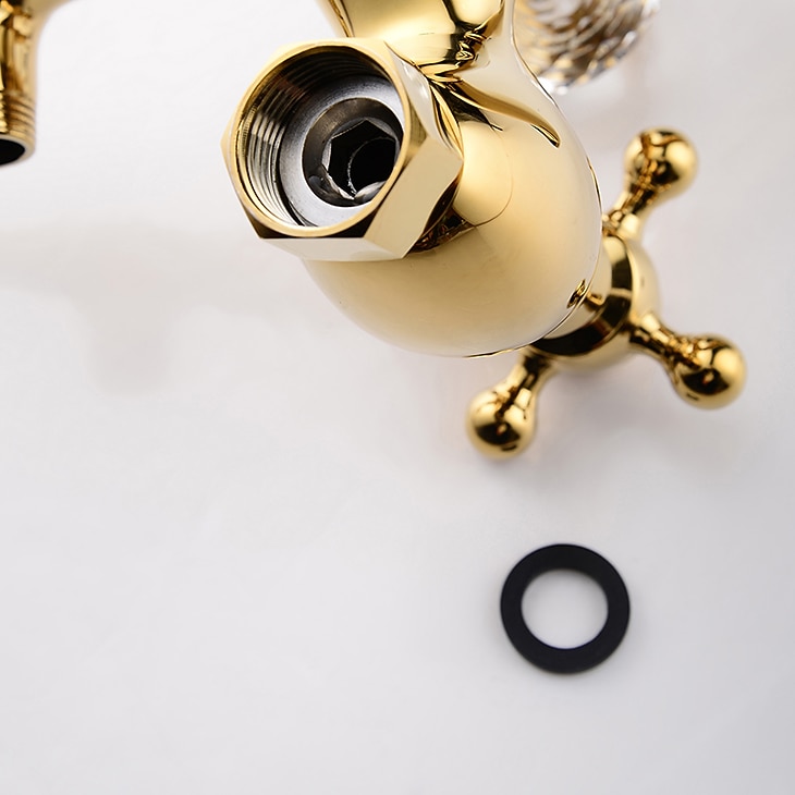 Badekarskran - Moderne Moderne galvanisert Romersk kar Keramisk Ventil Bath Shower Mixer Taps 2026 - $660.89 –P13