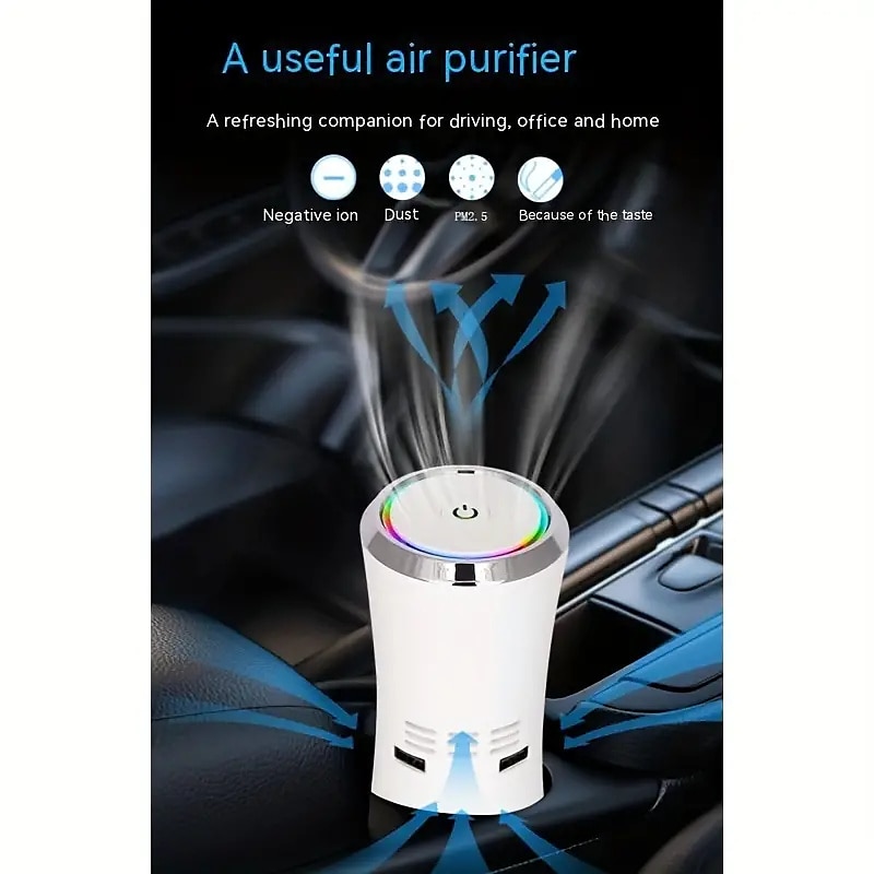 Car Negative Ion Air Purifier Air Deodorizer Small Office Home Odor Removal Deodorant Machine Negative Ion Purifier Car Air Fresheners 2025 - $24.99 –P3