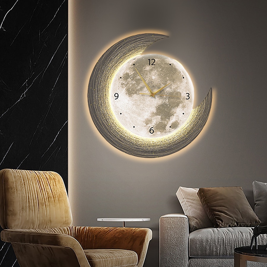 lâmpada de parede relógio 40/60/80cm branco quente decoração de casa moderna lâmpadas de parede led compatíveis com estudo sala de estar cabeceira quarto 110-240v de 2025 por $215.69 –P15