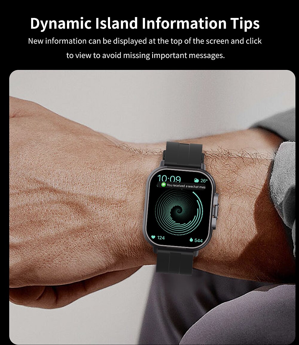iMosi D8 Smart Watch 2.01 inch Smartwatch Fitness Running Watch Bluetooth Pedometer Call Reminder Activity Tracker Compatible with Android iOS Women Men Long Standby Hands-Free Calls Waterproof IP 67 2025 - $61.99 –P11