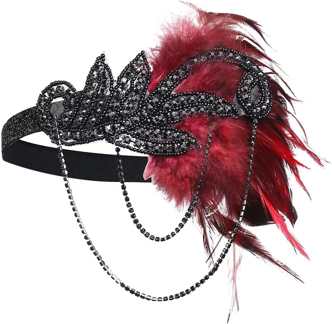 Fejfedők Flapper fejpánt Tollak fejpánt Retró 1920-as évek Ötvözet Kompatibilitás A nagy Gatsby Jelmez Farsang Női Jelmez ékszerek Divatékszer 2025 - $16.49 –P2