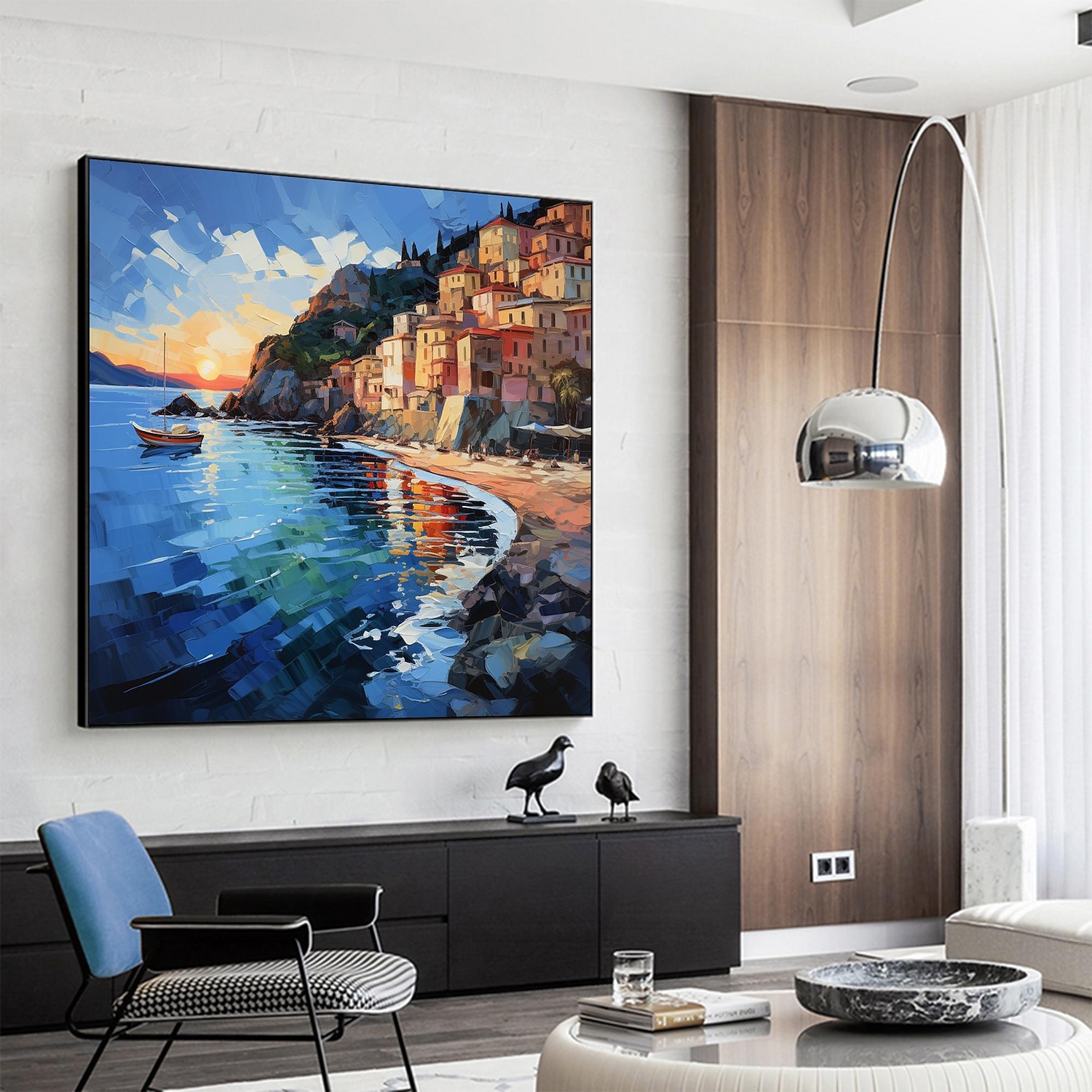 Handmade Oil Painting Canvas Wall Art Decor Original sailboat art Home Decor With Stretched FrameWithout Inner Frame Painting 2025 - $147.99 –P8