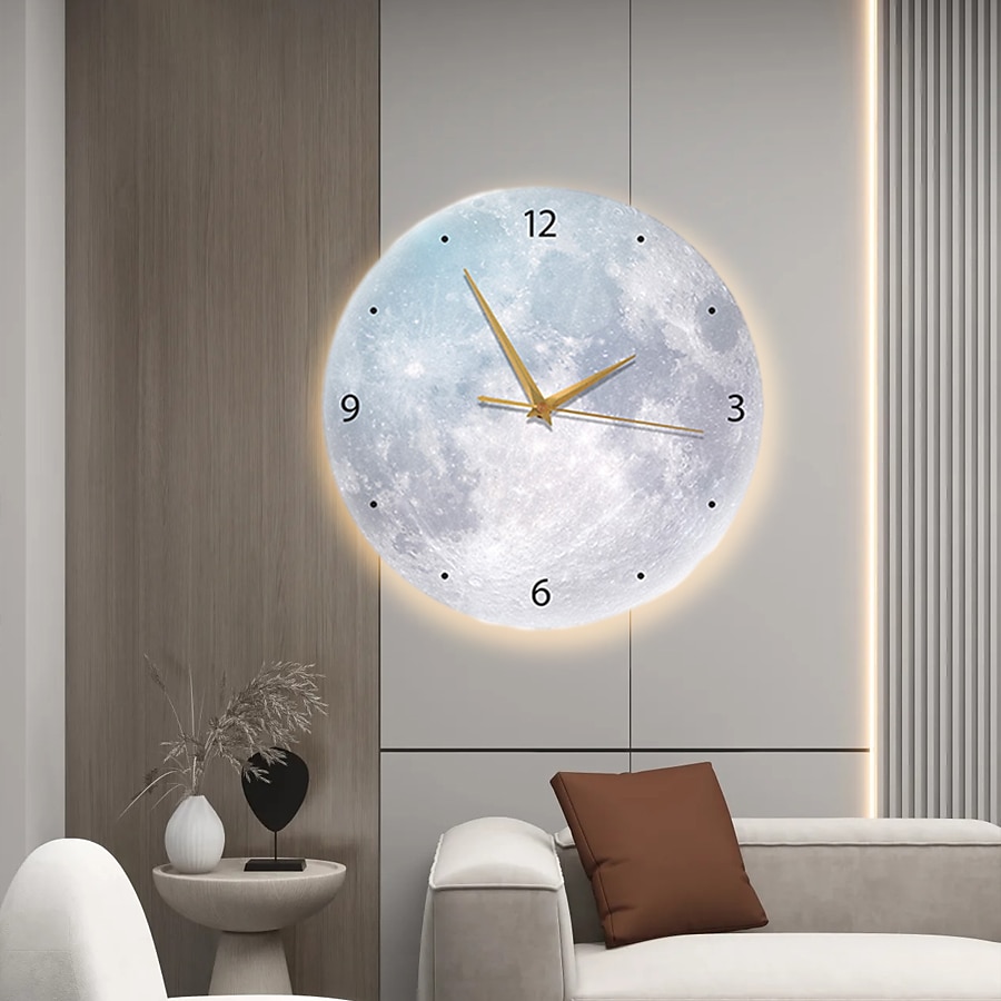lâmpada de parede relógio 40/60/80cm branco quente decoração de casa moderna lâmpadas de parede led compatíveis com estudo sala de estar cabeceira quarto 110-240v de 2025 por $215.69 –P8
