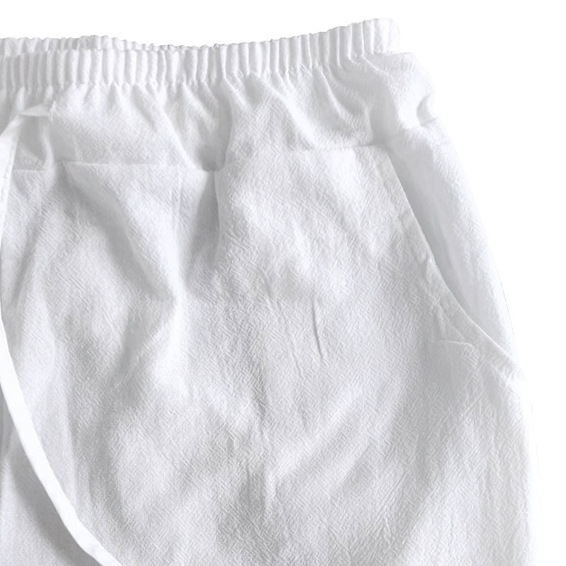 Homens Calção Shorts de linho Shorts de verão Calças Capri Com Cordão Cintura elástica Perna reta Tecido Conforto Respirável Comprimento da panturrilha Casual Diário Feriado Misto de Algodão e Linho de 2025 por $17.99 –P4
