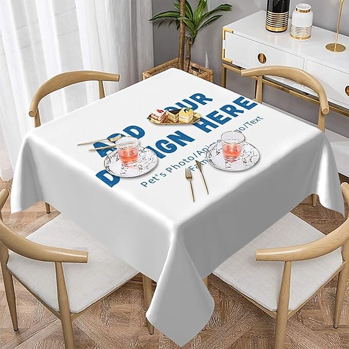 Anpassad kvadratisk duk Anpassad Fotodesign Duk Personligt Middagsdukar Personlig Gåva på Alla Hjärtans Dag Anpassad 2025 - $12.99 –P3