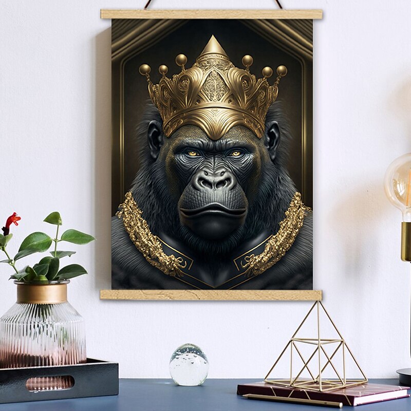 Black Glod Animal Posters With Hanger Wall Art Canvas Prints Painting Home Decoration Dcor Rolled Canvas No Frame 2025 - $25.99 –P5