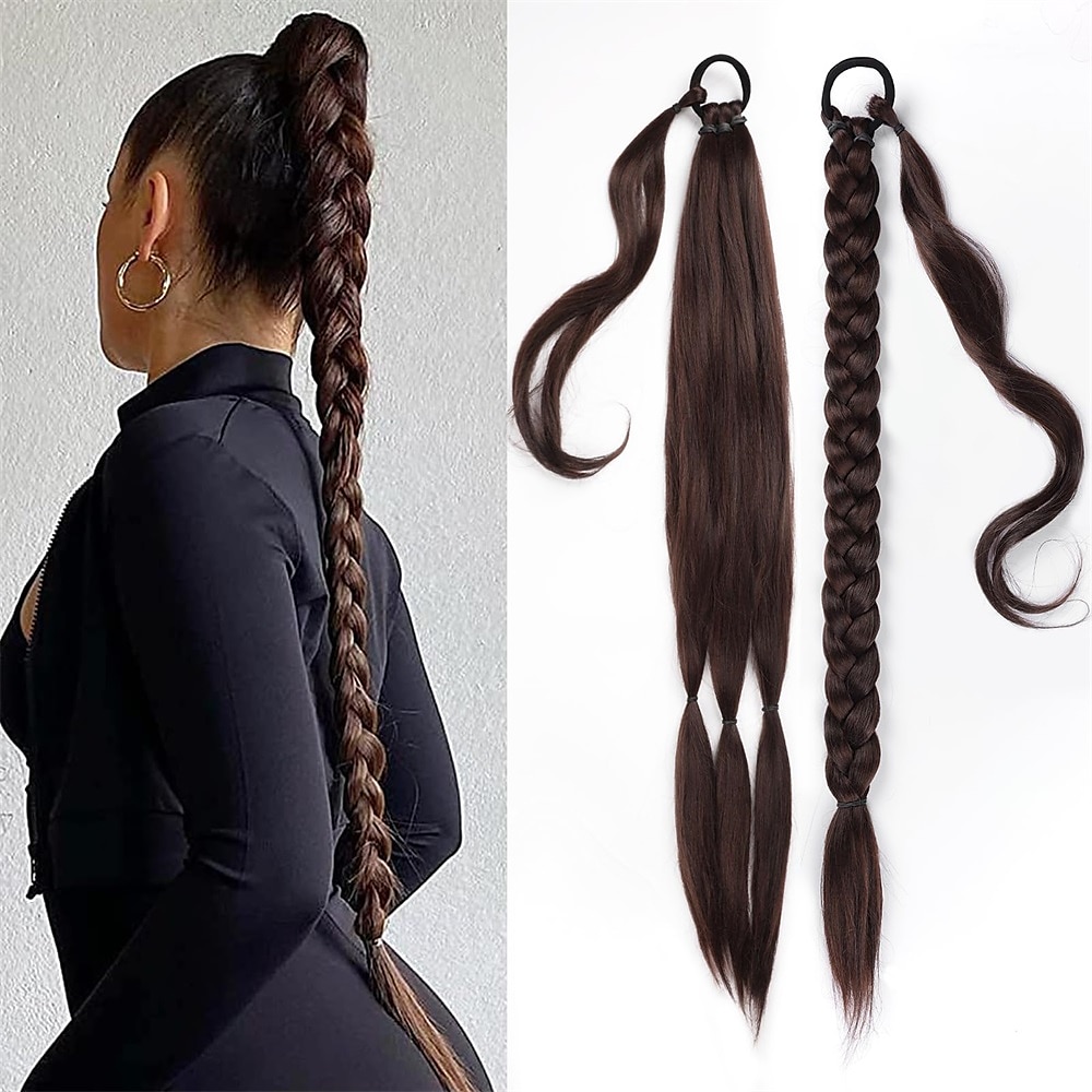 A cordoncino Code Soffice / Naturale / Facile da indossare Capelli sintetici Pezzo di capelli Estensione capelli Liscio 81 cm Da sera / Festa / Serata / Da tutti i giorni del 2025 a $13.99 –P8
