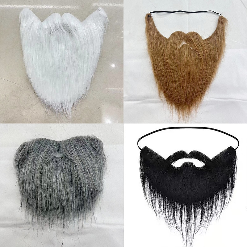 carnival Beard Santa Beard White long hair black beard party beard dress up 2025 - $11.99 –P1