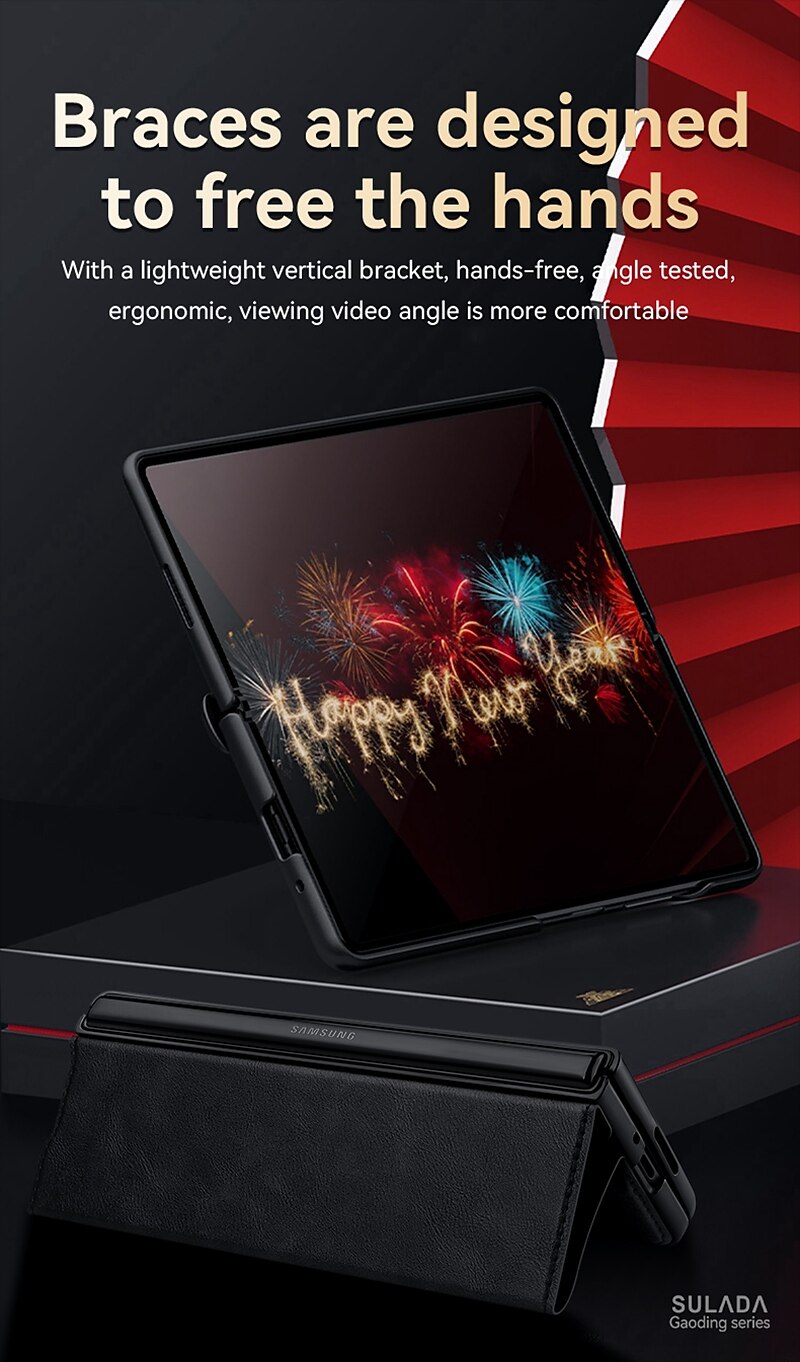 Phone Case For Samsung Galaxy Z Fold 6 Z Fold 5 Z Fold 4 Z Fold 3 Z Fold 2 Back Cover with Stand Holder Magnetic Shockproof Retro TPU PU Leather 2025 - $29.99 –P5