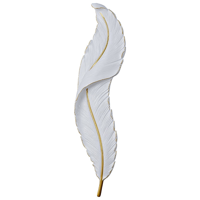 Luz de pared LED moderna y regulable, luz de pared blanca elegante con diseño de plumas, luz de pared LED de 3000k-6000k para dormitorio, sala de estar y pasillo 2025 - $175.99 –P6