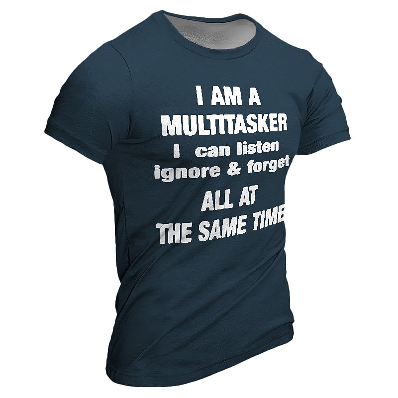 Mens Funny Work Humor T-Shirt: Multitasker Sarcastic Quote Graphic Short Sleeve Tee 2026 - $19.49 –P1