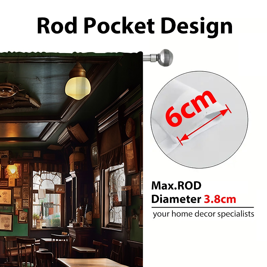 2 paneler vintage bargardin draperier mörkläggningsgardin för vardagsrum sovrum kök fönster behandlingar värmeisolerat rum mörkläggning 2025 - $39.99 –P20