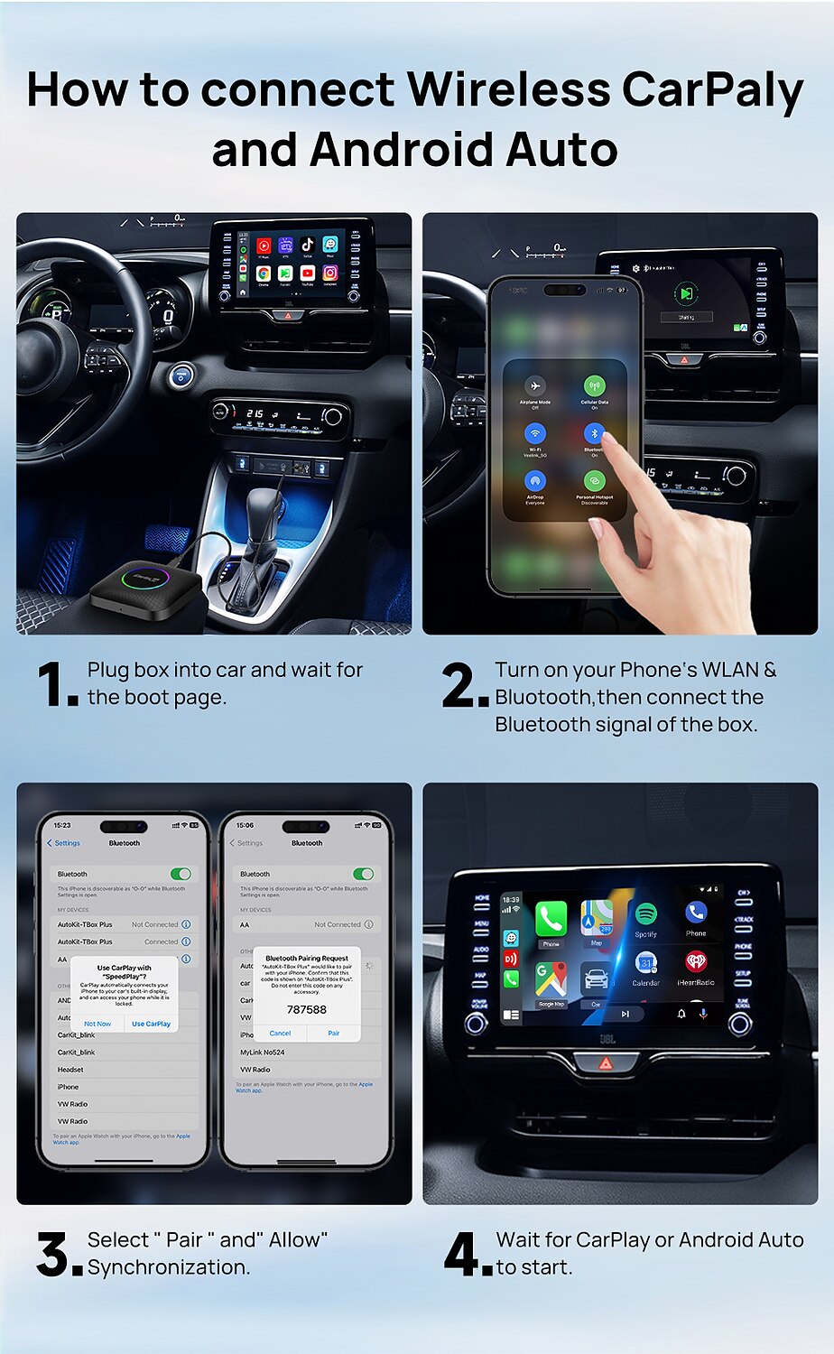 2025年 Carlinkit いいえ画面ません（APPで出力） アンドロイド ワイヤレスCarplay GPS プラグアンドプレイ クアッドコア のために ゼネラルモーターズ ゼネラルモーターズ  コレクション – $417.19 –P9