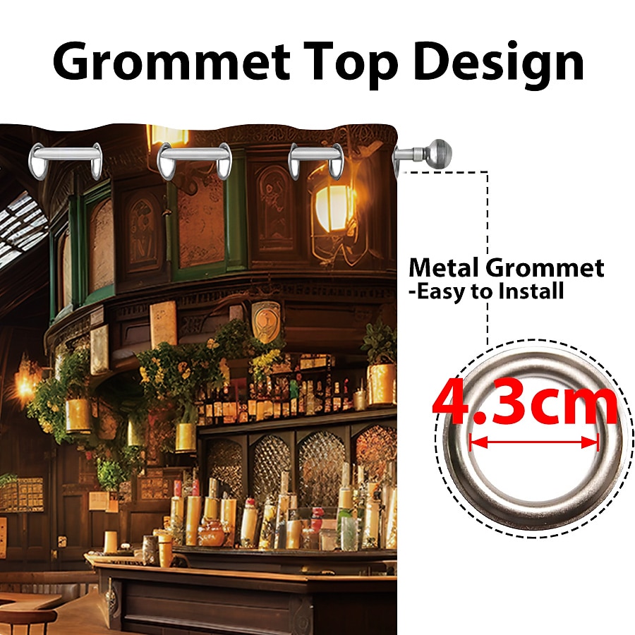 2 paneler vintage bargardin draperier mörkläggningsgardin för vardagsrum sovrum kök fönster behandlingar värmeisolerat rum mörkläggning 2025 - $39.99 –P8