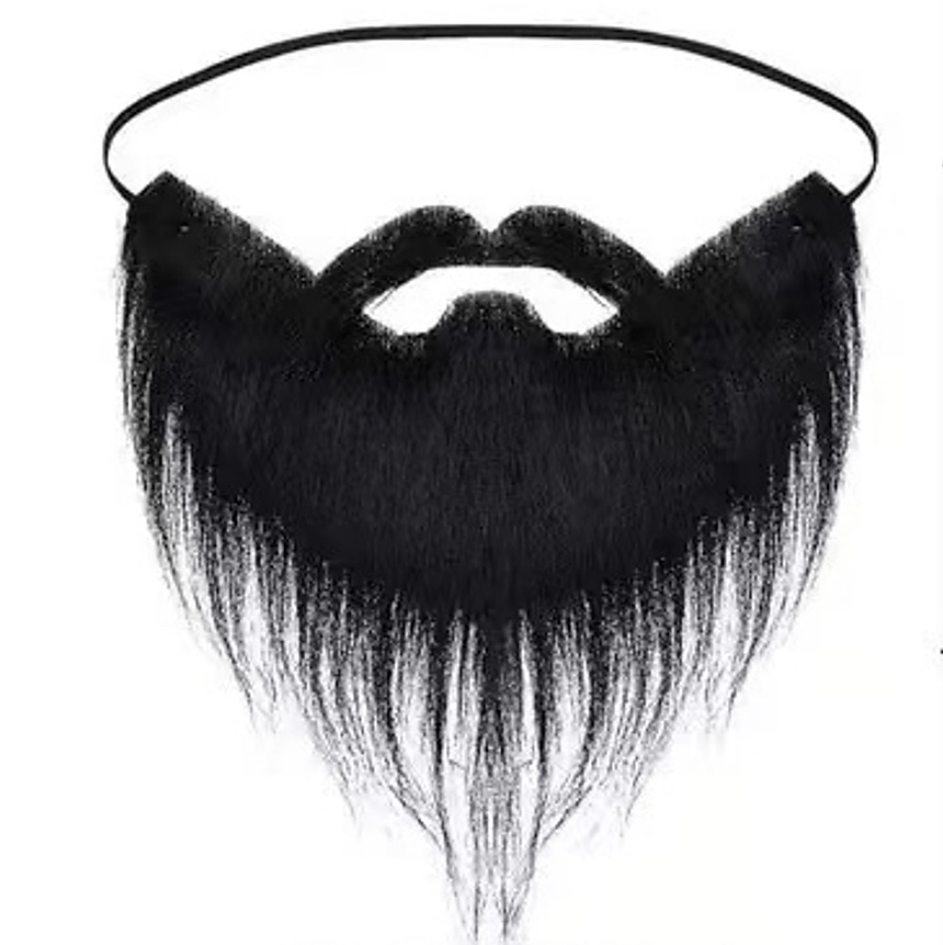 carnival Beard Santa Beard White long hair black beard party beard dress up 2025 - $11.99 –P3