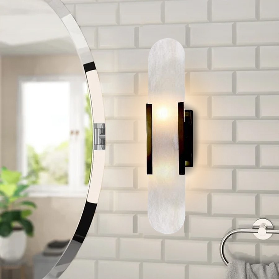 applique da parete a led in marmo ovale applique moderna luce calda apparecchio di illuminazione moderna lampade da parete per interni camera da letto sala da pranzo rame 110-240v del 2025 a $247.19 –P17